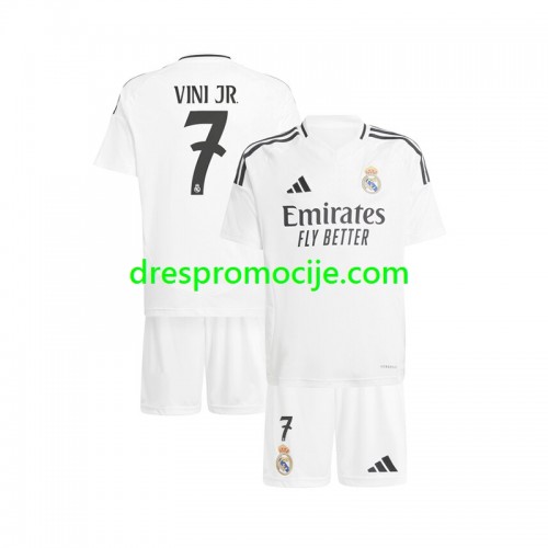 Real Madrid Vinicius Junior 7 Dres Dječji Domaći 2024/2025 Kratkih Rukava Real Madrid Vinicius Junior 7 Dres Dječji Domaći 2024/2025 Kratkih Rukava